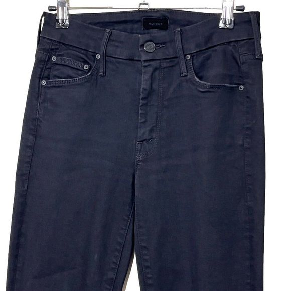 Mother The Looker Jeans Not Guilty Black Women’s Size 24 Mid Rise Skinny Stretch - Picture 4 of 15